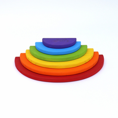 Kit Arco-Íris 7 peças + Semicírculos 6 peças + Placas 6 peças - Colorido Arco-íris - Cria Asas