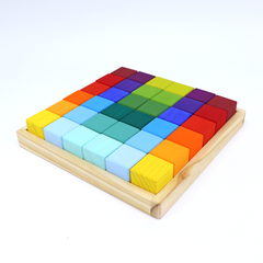 Cubos de Brincar 36 cubos - Colorido Arco-Íris