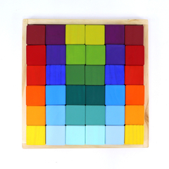 Cubos de Brincar 36 cubos - Colorido Arco-Íris
