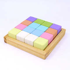 Cubos de Brincar 16 cubos - Colorido Pastel