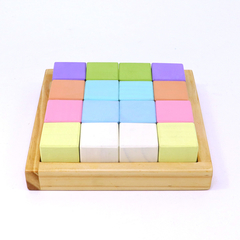 Cubos de Brincar 16 cubos - Colorido Pastel - Cria Asas