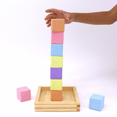 Imagem do Cubos de Brincar 9 cubos - Colorido Pastel
