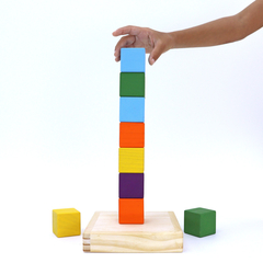 Cubos de Brincar 9 cubos - Colorido Arco-Íris - comprar online
