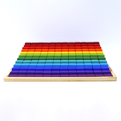 Blocos Escalonados com 144 blocos - Colorido Arco-Íris