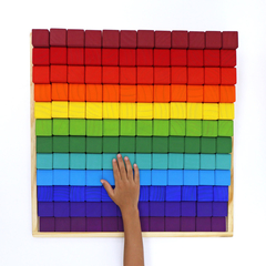 Blocos Escalonados com 144 blocos - Colorido Arco-Íris