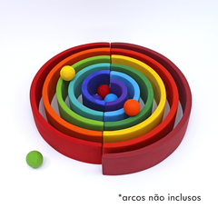 Esferas de Madeira com 12 (4cm) - Colorido Arco-íris na internet