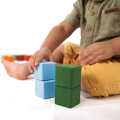 Cubos de Brincar 9 cubos - Colorido Arco-Íris - Cria Asas