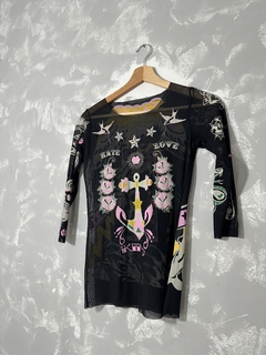 Blusa Tule Estampada na internet