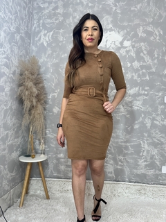 Vestido Suede Marrom - comprar online