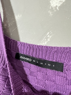 Cropped Tricô Lilás Amaro - loja online