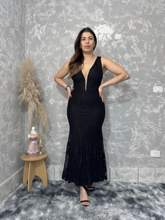 Vestido Festa renda Preto - loja online