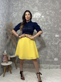 Vestido Azul & Amarelo