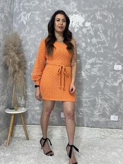 Vestido Tricô Laranja na internet