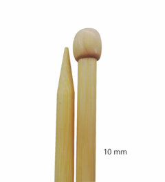 Dos Agujas de Bambú para tejer. 1 Par de agujas - comprar online