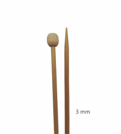 Dos Agujas de Bambú para tejer. 1 Par de agujas - comprar online