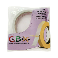 Cinta CBX Doble Faz Adhesiva 18mm Rollo Por 10 Metros - comprar online