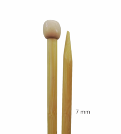 Dos Agujas de Bambú para tejer. 1 Par de agujas - Luno