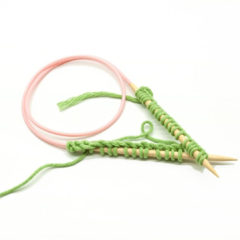 Agujas Circulares de Bambú Cable Rosa X UNIDAD - tienda online
