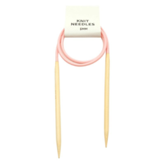 Agujas Circulares de Bambú Cable Rosa X UNIDAD - comprar online