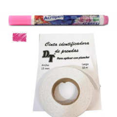 Kit Cinta Identificadora de Ropa Y Marcador Permanente Acrilpen