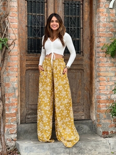 Calça Pantalona Floral - comprar online