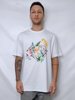 CAMISETA DIAMOND CANARY FLOWERS WHITE