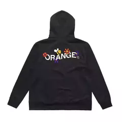 MOLETOM CANGURU ORANGE LOGO ABELHA PRETO