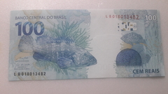 Cédula de 100 Reais De 2021 Serie L B 018013482 Chancelas de Paulo Guedes e Roberto Campos FLOR DE ESTAMPA