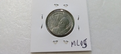 Moeda de 50 Centavos de 2008 Aço Inox com BRASIL DUPLO Catalogada ML 05 - Mandrade Numismática