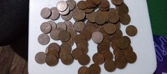 Lote de 100 Moedas de 5 Centavos de 2008 Aço Banhado de Bronze ( Circuladas )