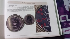 Moeda de 1 Real de 1998 Núcleo de Níquel e Anel de Alpaca contorno em baixo-Relevo lado esquerdo da efigie Catalogada Escassa BI 02 - loja online