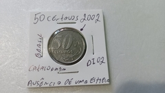 Moeda de 50 Centavos de 2002 Aço Inox Ausência de 1 Estrela apagada ( Catalogada ) DI 02 na internet