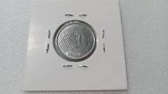 Moeda de 5 Centavo de 1997 Aço Inox Traços em Alto Relevo no Verso Catalogada MJ 05 - Mandrade Numismática