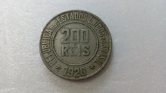 Moeda de 200 Réis de 1920 Cuproníquel CNI 45