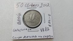 Moeda de 50 Centavos de 2002 Aço Inox Cunho Marcado na Cabeça RABINO Catalogada VR 12 na internet