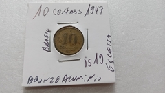 Moeda de 10 Centavos de 1947 Bronze Alumínio escassa IS 19 na internet