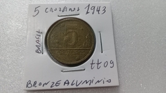 Moeda de 5 Cruzeiros de 1943 Bronze Alumínio TT 09 na internet