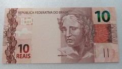 Cédula de 10 Reais de 2014 C.346 Serie C J 075279439 Chancelas de Guido Mantega e Alexandre Antônio Tombini Flor de Estampa - comprar online