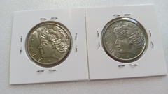 Moedas de 1 Cruzeiro de 1977 e 1978 Cupro-Níquel Soberba / Flor de Cunho FF 09 - Mandrade Numismática