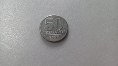 Moeda de 50 Centavos de 1958 Alumínio Flor de Cunho ML 06