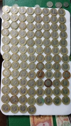 100 Moedas de 1 Real de 1998 Anel Alpaca Núcleo Níquel Lote ( Moedas Circuladas ) - Mandrade Numismática