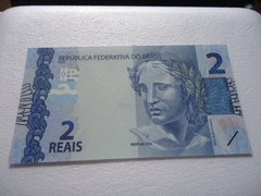 Cédula de 2 Reais de 2016 C 335 Serie D F 008740766 Meirelles / Tombini Flor de Estampa - comprar online