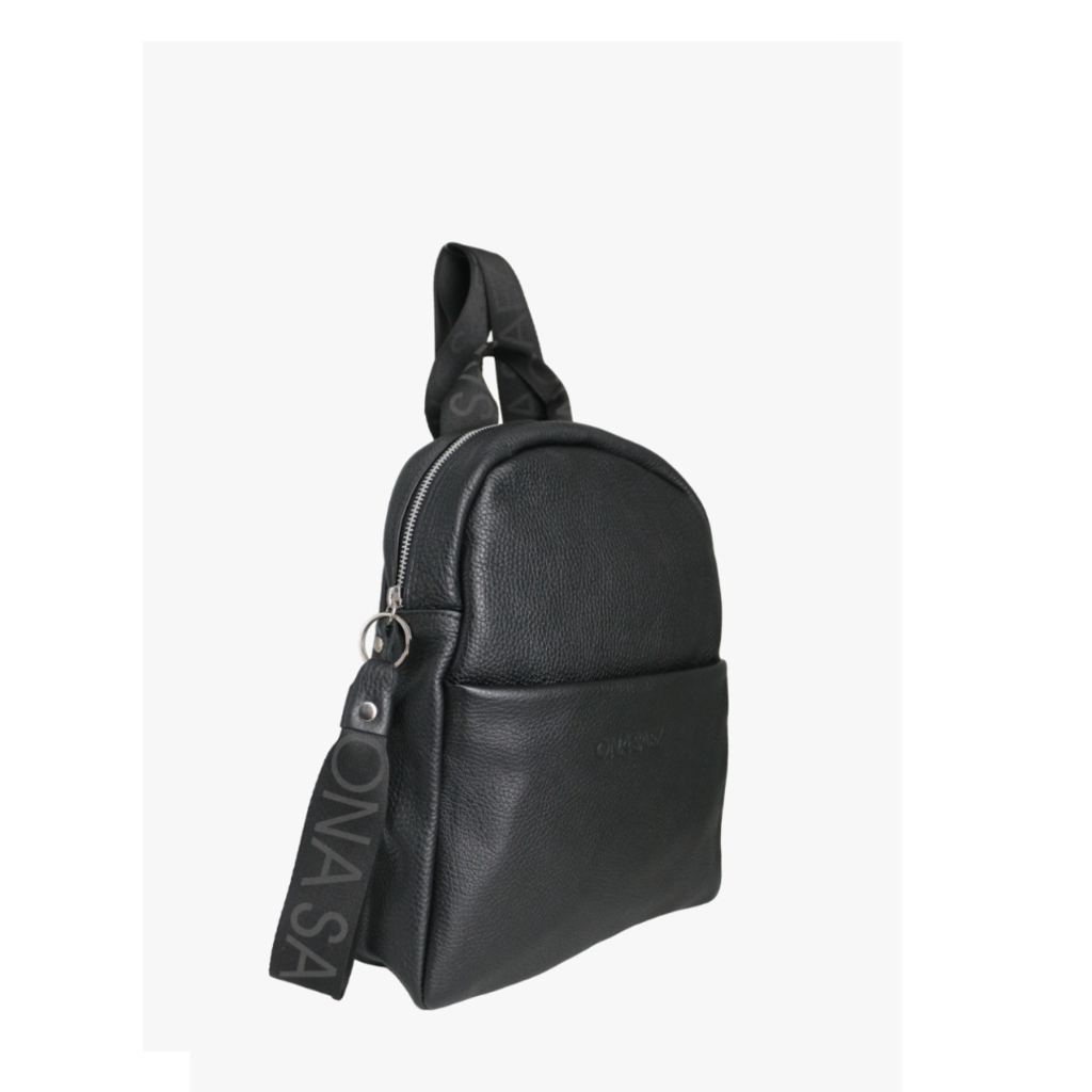 SUPER OFERTA Mochila tipo urbana Ona Saez modelo ona 013 100 cuero color negra