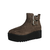 Bota gamuza plataforma Beige Z161 Leblu - comprar online