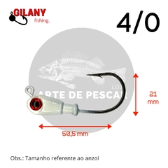 Cabeça de Atado Two Pintada - Gilany Fishing - Jig Head Para Confecção de Jig De Pena, Xuxinha e Streamer Jig Colorida