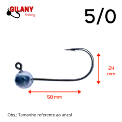 Imagem do Jig Head Extra Force Black Nickel 60º - Gilany Fishing - Para pesca com iscas Softs Artificiais