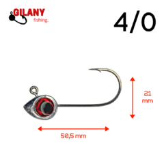 Jig Head Lizard Black Nickel - Gilany Fishing - Para Pesca com Isca Softs Artificiais - loja online