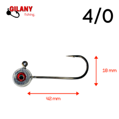 Jig Head Open Eyes Black Nickel - Gilany Fishing - Para Pesca com Iscas Softs Artificiais - loja online