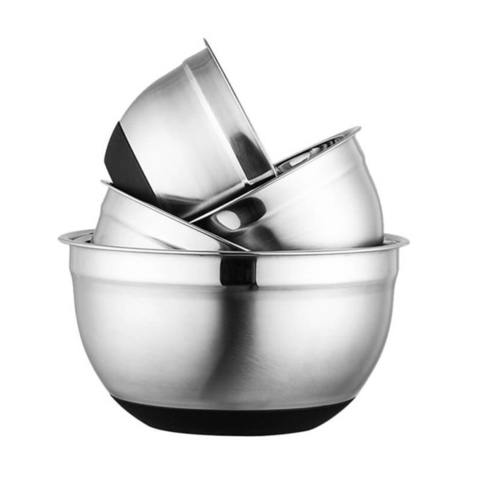 Bowl de Acero con Base de Silicona 28cm - Plus Gourmet