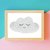 Quadro Infantil Nuvem Aquarela - comprar online